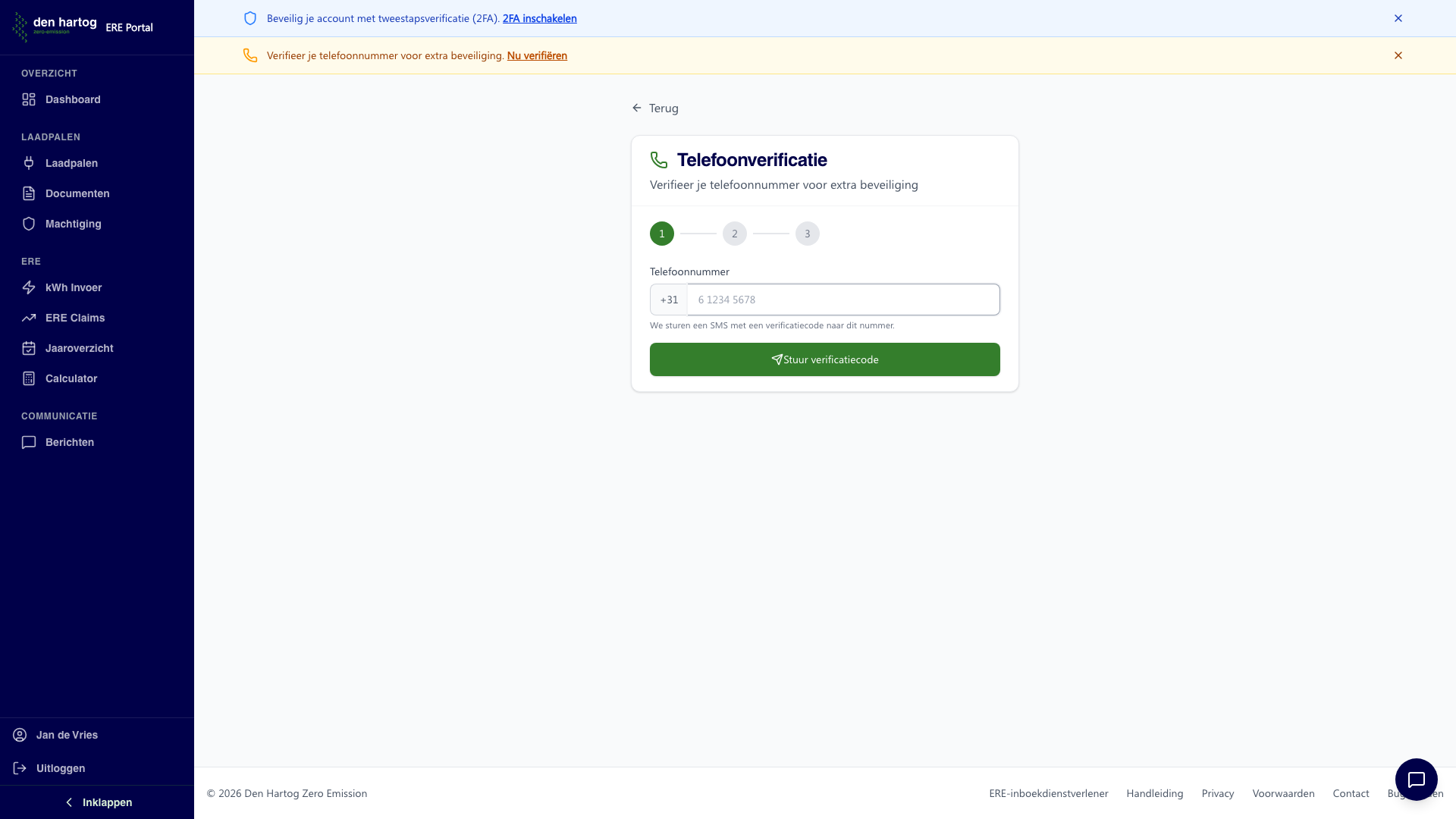 Telefoon verificatie
